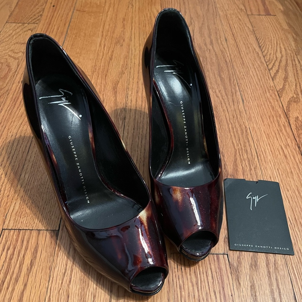 Giuseppe Zanotti Peep Toe Heels - 38.5 (US size 8.5)